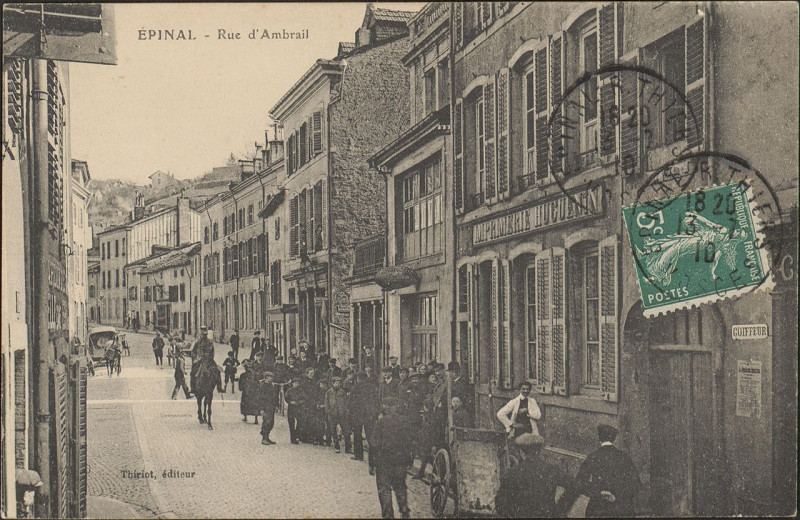 Carte postale ancienne Carte postale, Epinal, Rue d'Ambrail 4
