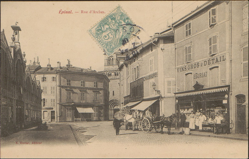 Carte postale ancienne Carte postale, Epinal, Rue d'Arches 2
