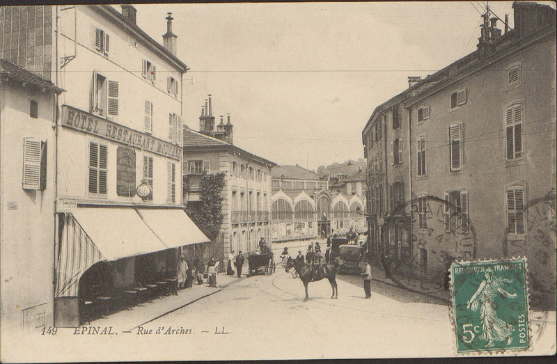 Carte postale ancienne Carte postale, Epinal, Rue d'Arches