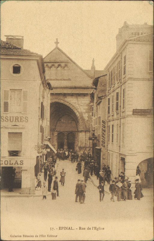 Carte postale ancienne Carte postale, Epinal, Rue de l'Eglise 2