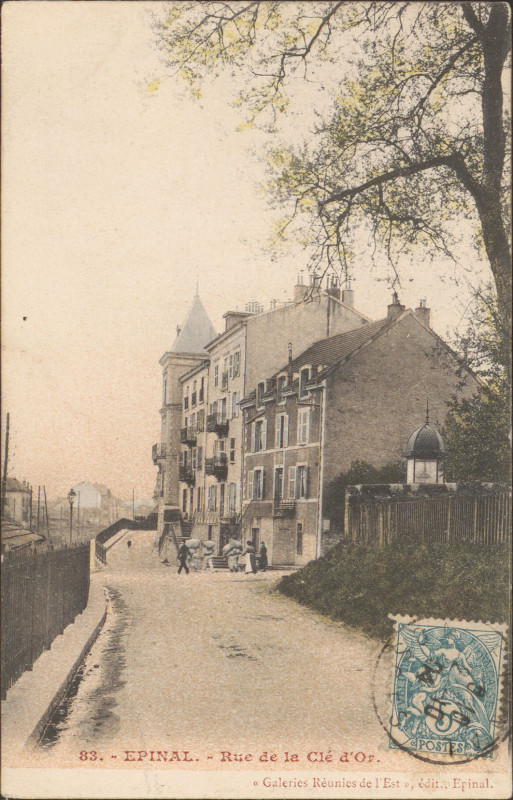 Carte postale ancienne Carte postale, Epinal, Rue de la Clé d'Or