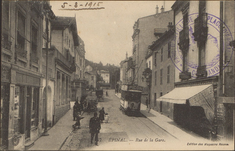 Carte postale ancienne Carte postale, Epinal, Rue de la Gare 5