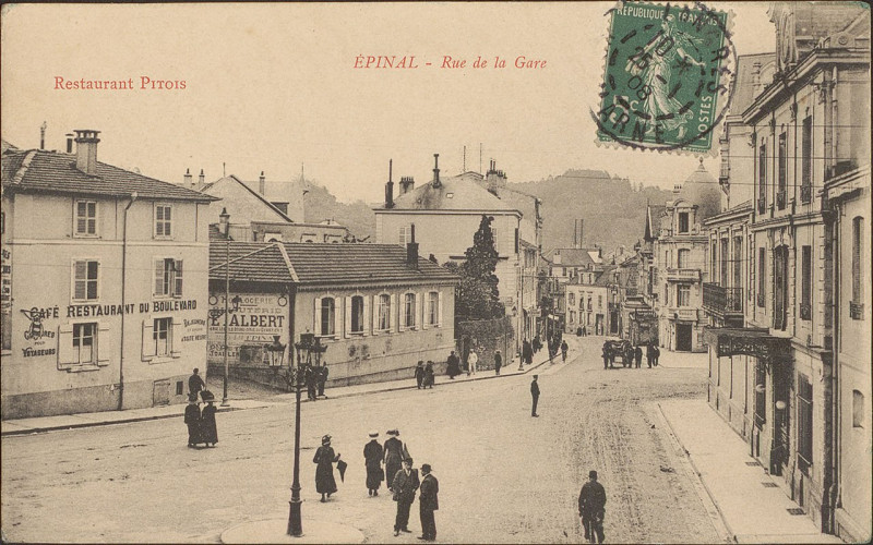 Carte postale ancienne Carte postale, Epinal, Rue de la Gare 6