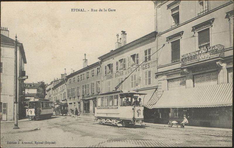 Carte postale ancienne Carte postale, Epinal, Rue de la Gare 8