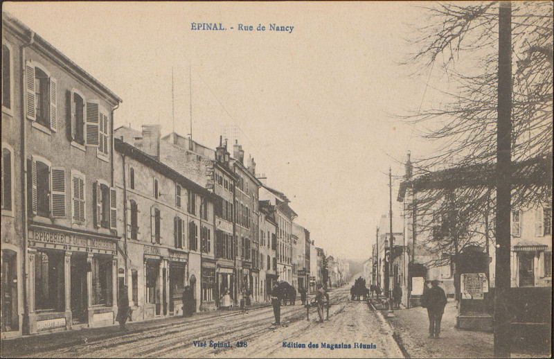 Carte postale ancienne Carte postale, Epinal, Rue de Nancy 3
