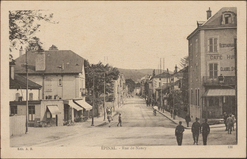 Carte postale ancienne Carte postale, Epinal, Rue de Nancy 6