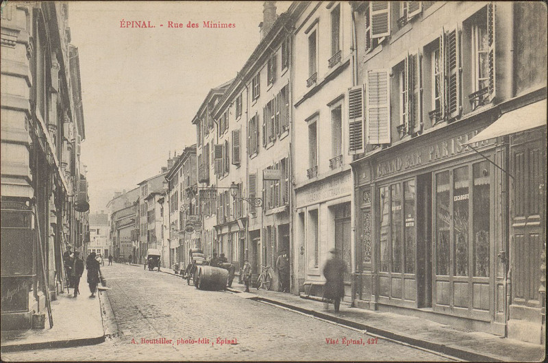 Carte postale ancienne Carte postale, Epinal, Rue des Minimes