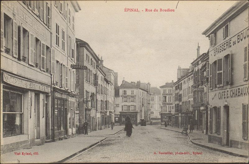 Carte postale ancienne Carte postale, Epinal, Rue du Boudiou