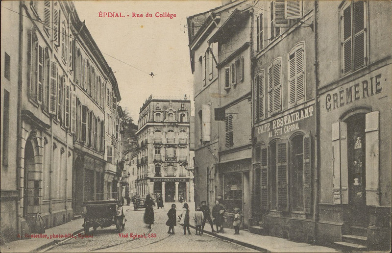 Carte postale ancienne Carte postale, Epinal, Rue du Collège
