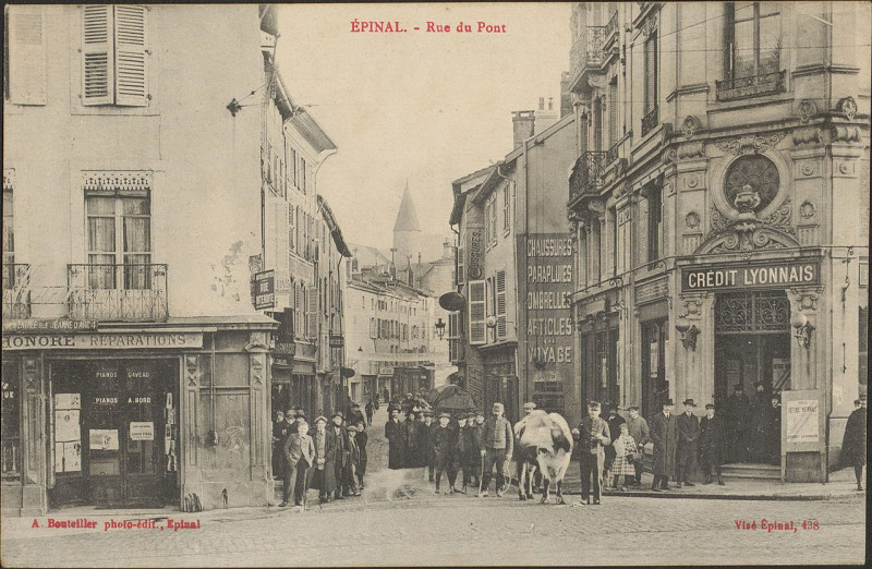 Carte postale ancienne Carte postale, Epinal, Rue du Pont