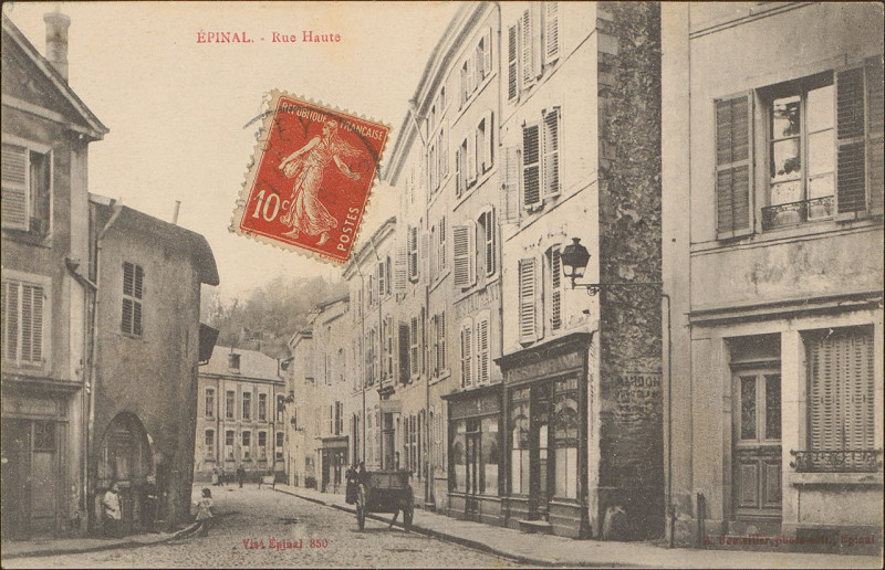 Carte postale ancienne Carte postale, Epinal, Rue Haute