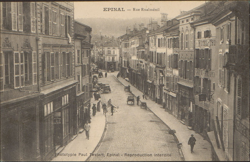 Carte postale ancienne Carte postale, Epinal, Rue Rualménil