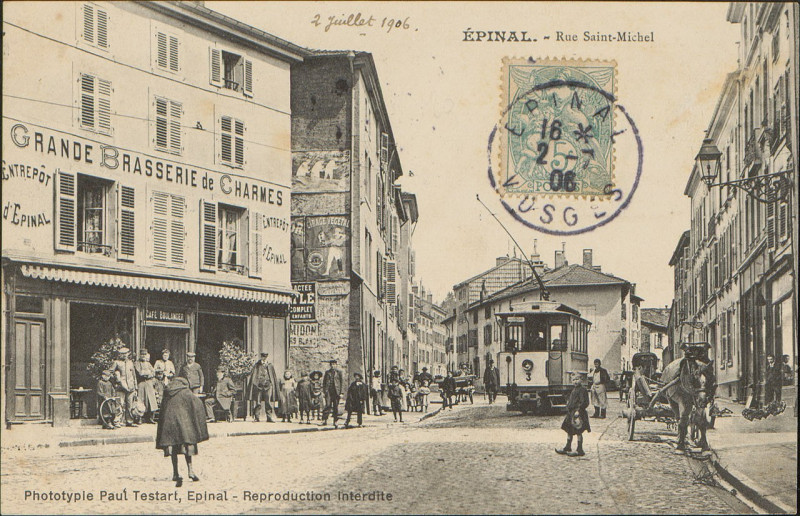 Carte postale ancienne Carte postale, Epinal, Rue Saint-Michel 3