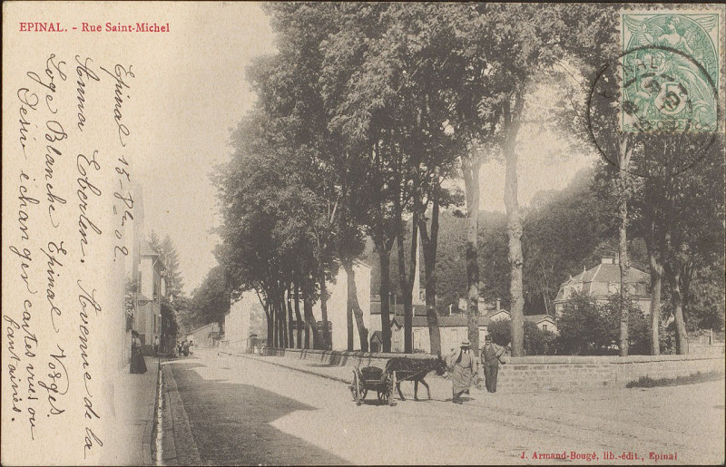 Carte postale ancienne Carte postale, Epinal, Rue Saint-Michel
