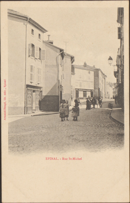 Carte postale ancienne Carte postale, Epinal, Rue St-Michel