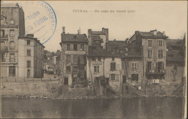 Carte postale ancienne Carte postale, Epinal, Un coin du vieux quai