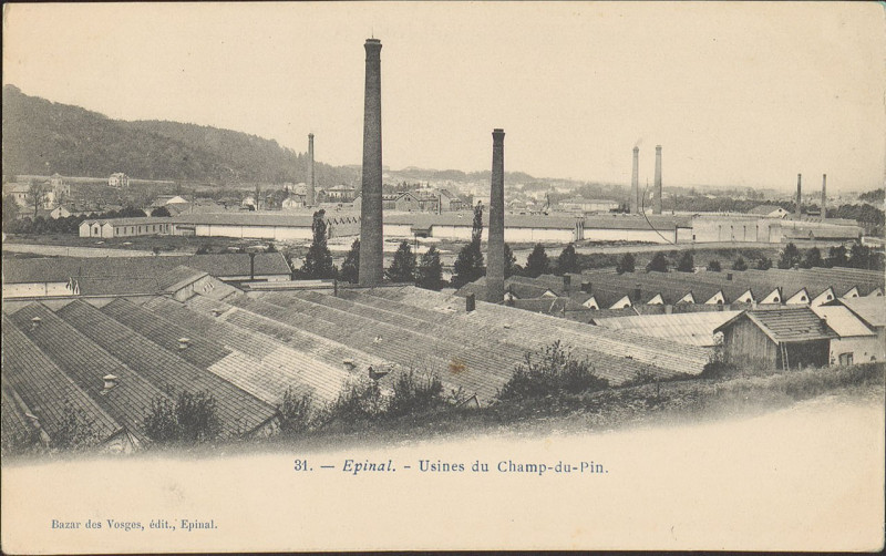 Carte postale ancienne Carte Postale, Epinal, Usines du Champs-du-Pin