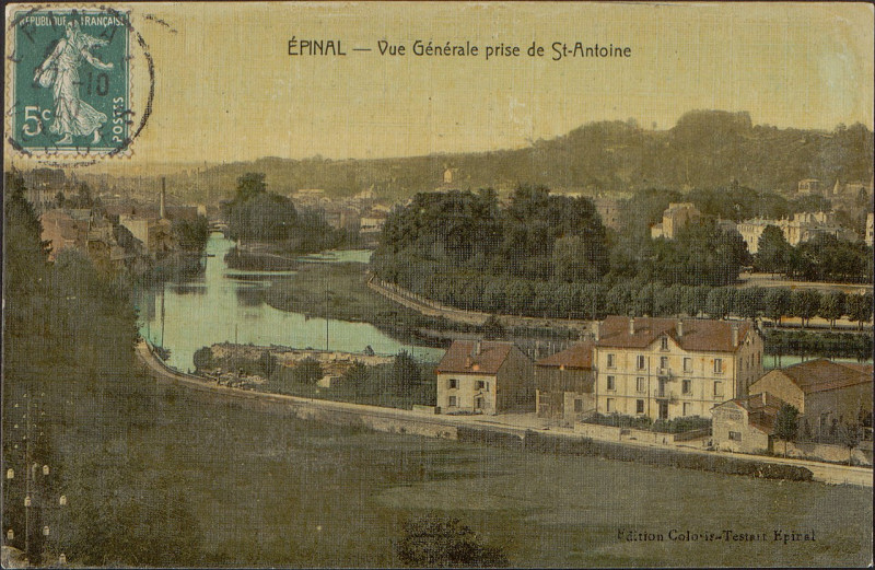 Carte postale ancienne Carte Postale, Epinal, Vue générale prise de St-Antoine
