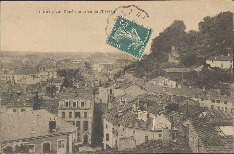 Carte postale ancienne Carte Postale, Epinal, Vue générale prise du Château 2