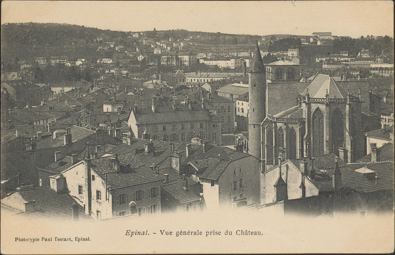 Carte postale ancienne Carte Postale, Epinal, Vue générale prise du Château 4