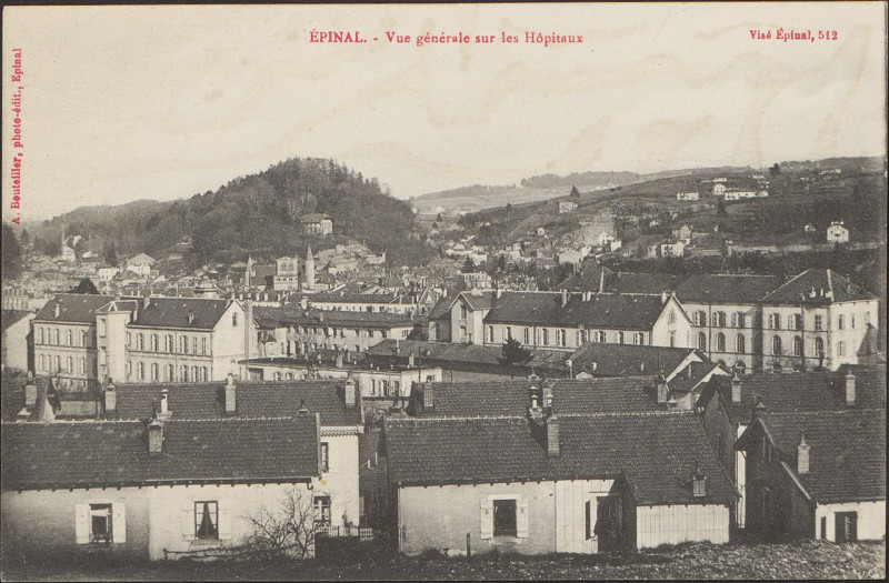 Carte postale ancienne Carte Postale, Epinal, Vue générale sur les Hôpitaux