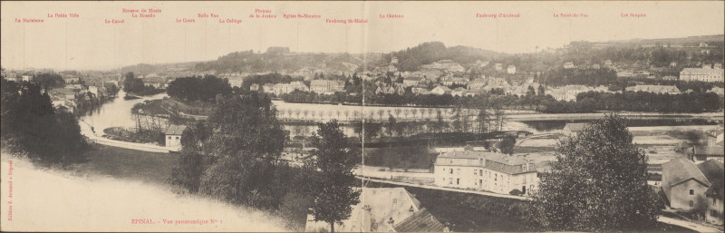 Carte postale ancienne Carte Postale, Epinal, Vue panoramique 2