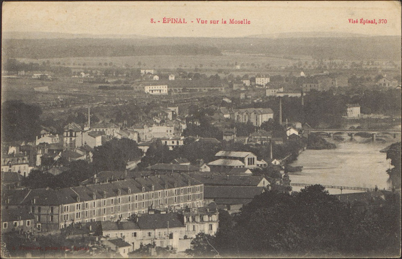 Carte postale ancienne Carte Postale, Epinal, Vue sur la Moselle