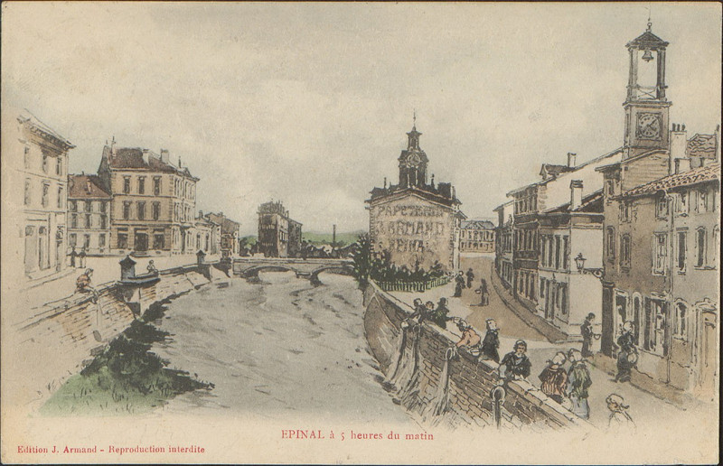 Carte postale ancienne Carte Postale, Epinal, A 5 heures du matin 3