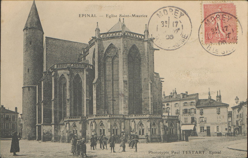 Carte postale ancienne Carte Postale, Epinal, Eglise Saint-Maurice 2