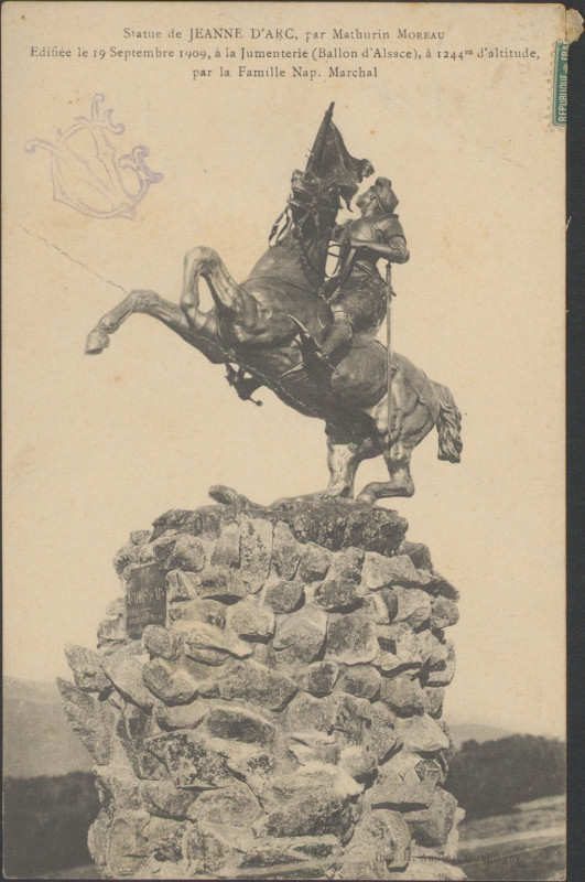 Carte postale ancienne Statue de Jeanne d'Arc par Mathurin Moreau … Cp 3167 Pr
