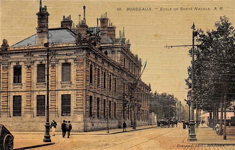 Carte postale ancienne Bordeaux - Ecole de Santé Navale (Ar) à Bordeaux