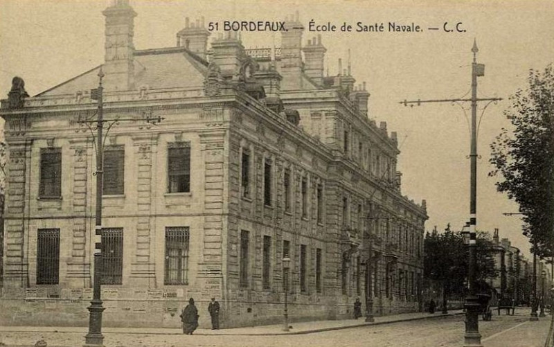 Carte postale ancienne Bordeaux - Ecole de Santé Navale (Cc) à Bordeaux