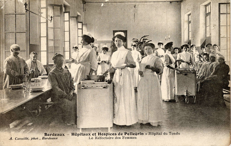 Carte postale ancienne Bordeaux - Hôpital du Tondu 7