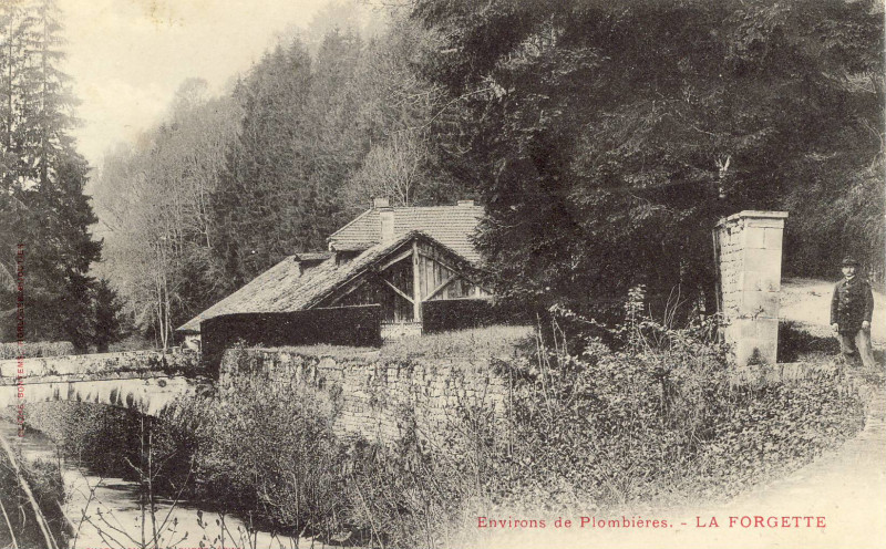 Carte postale ancienne La Forgette et la Semouse dans les environs de Plombières en 1905 à Plombières-les-Bains