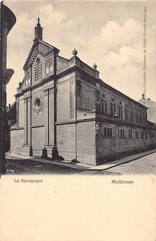 Carte postale ancienne Mulhouse. Synagogue à Mulhouse