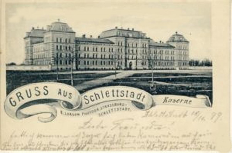 Carte postale ancienne Schlettstadt Kaserne à Sélestat