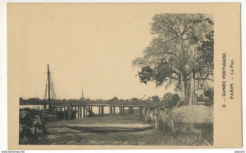 Carte postale ancienne Dc - 11 Guinée Portugaise Farim Le Port