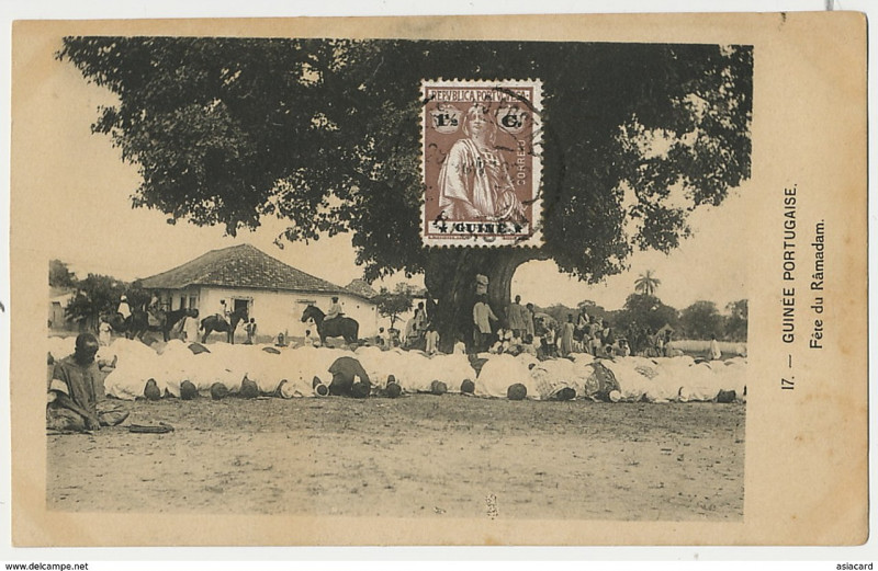 Carte postale ancienne Dc - 17 Guinée Portugaise Fete du Ramadam