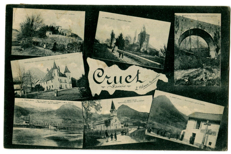 Carte postale ancienne Savoie Cruet Multivues à Cruet