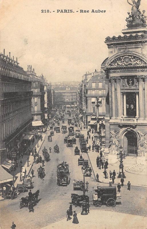 Carte postale ancienne Paris Rue Auber