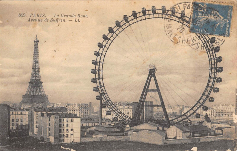 Carte postale ancienne La Grande Roue - Avenue de Suffren à Paris 15e