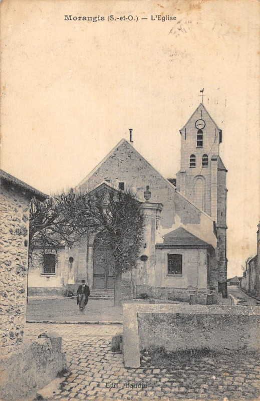 Carte postale ancienne Morangis Eglise à Morangis