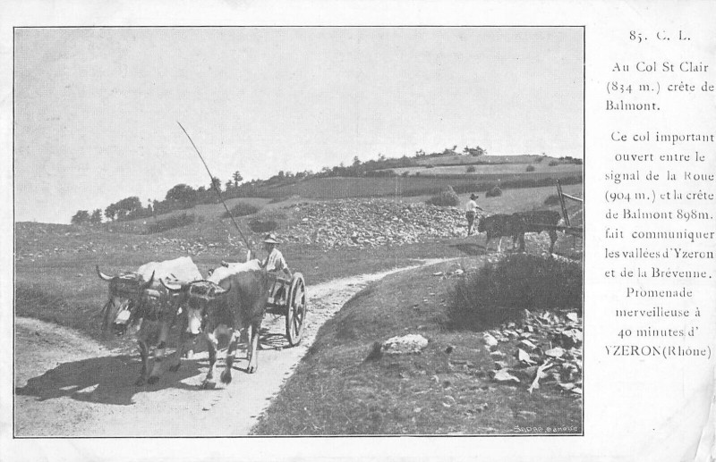 Carte postale ancienne Au Col Saint Clair Crete De Balmont