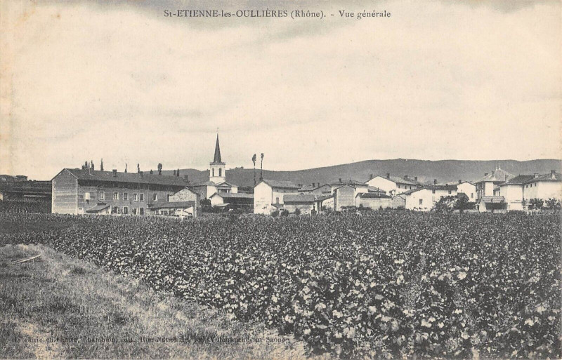 Carte postale ancienne Saint Etienne Les Oullieres Vue Generale