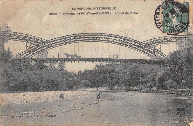 Carte postale ancienne Env.de Pont En Royans Le Pont De Mane à Pont-en-Royans