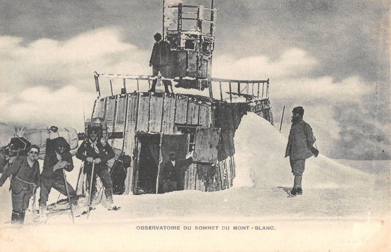 Carte postale ancienne Observatoire Du Sommet Du Mont Blanc