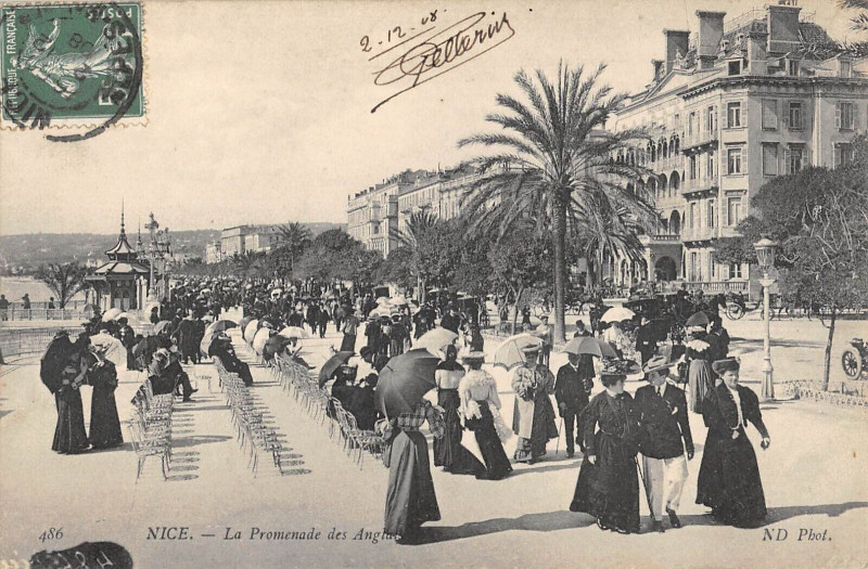 Carte postale ancienne Nice La Promenade Des Anglais à Nice