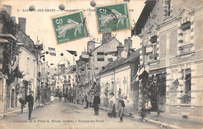 Carte postale ancienne Savigny Sur Braye L'Inauguration à Savigny-sur-Braye