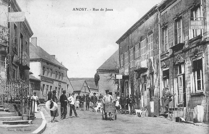 Carte postale ancienne Anost Rue De Joux à Anost