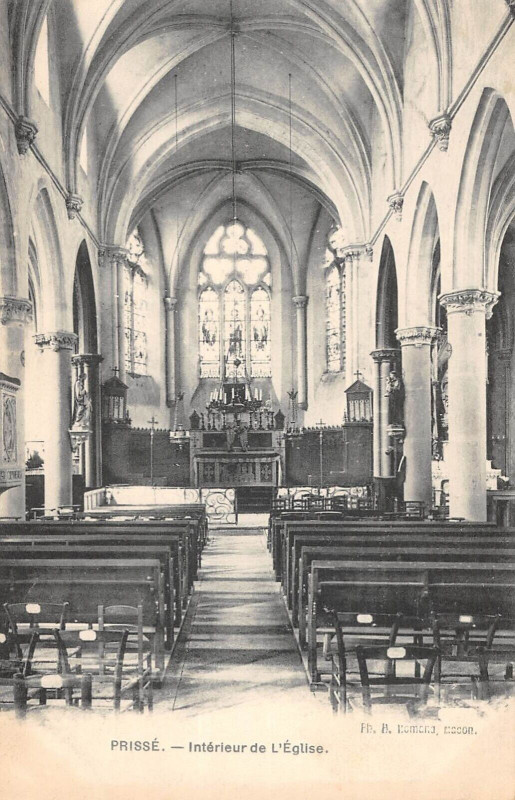 Carte postale ancienne Prisse Interieur Eglise
